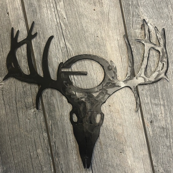 Deer skull and Camo Georgia Bulldogs metal sign - Picture 2 of 2